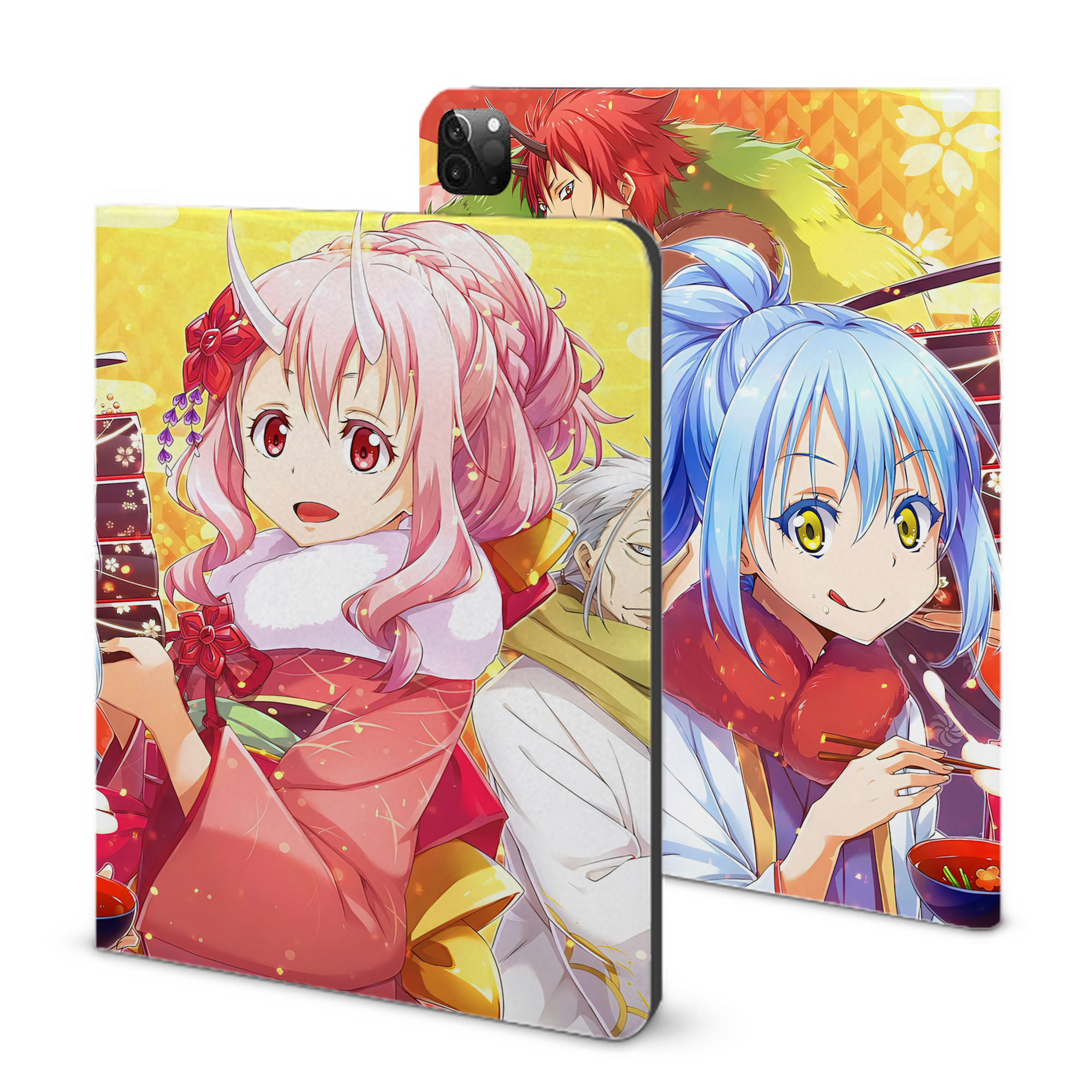 （画像用） 転スラ Regarding Reincarnated to Slime IPadケース ペンホルダー付き ブックスタイルデザイン